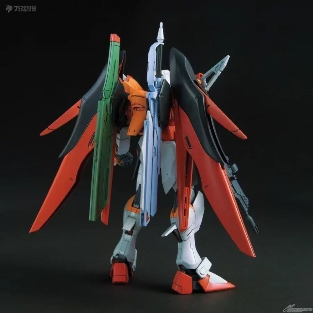 Gundam HG 1/144 Destiny Heine Custom Action Figure Anime Mecha Model Kit with Wings of Light Assembly Robot Collectible Kid Gift